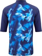 🏊 quick dry upf 50 men's short sleeve rash guard swim shirt - perfect swimwear for beach trips and water sports logo