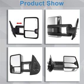 img 3 attached to 🔌 ECCPP Power Heated LED Towing Mirrors for Chevy/GMC | Turn Signal, Reverse Light | Fit 2008-2013 Chevy Silverado, GMC Sierra | Compatible with 2007 Silverado New Body Style