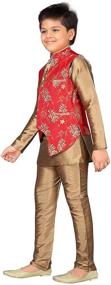 img 3 attached to 👕 Stylish Mustard Boys' Clothing: AHHAAAA Western Sherwani Waistcoat