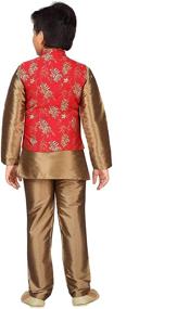 img 1 attached to 👕 Stylish Mustard Boys' Clothing: AHHAAAA Western Sherwani Waistcoat