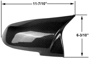 img 1 attached to SNA Glossy Black Real Carbon Fiber Side Mirror Cover Cap Replacement Set - Compatible for BMW 1 Series F20, 2 Series F22 F23, 3 Series F30 F31 F34, 4 Series F32 F33 F36, X1 E84, M2 F87 (2-pc Set)