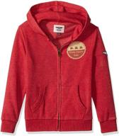 stylish butter boys' mineral wash fleece zip up hoodie for ultimate comfort logo
