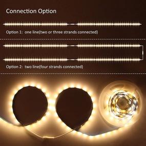 img 3 attached to 🌟 Enhance Your Space with 4PCS Under Cabinet Lighting - Remote Controlled LED Strip Lights for Kitchen, Cabinet, Counter, Showcase - 2700K Warm White Glow