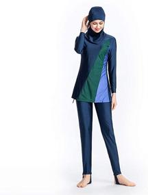 img 1 attached to Womens Islamic Swimsuit Gradient Burkini Women's Clothing