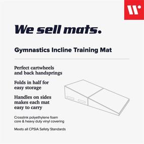 img 3 attached to 🤸 WeSellMats Gymnastics Incline Mat - Folding & Non-Folding Cheese Wedge Skill Shape, Tumbling Mat for Gymnastics Training, Cheerleading & Obstacle Courses