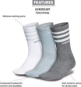 img 3 attached to 🧦 adidas Women's 3-Stripe Crew Socks - Pack of 3