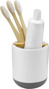img 3 attached to 🦷 Full Circle Keep It Clean Toothbrush Holder with Bamboo Accent: A White Solution for Organized Toothbrushes