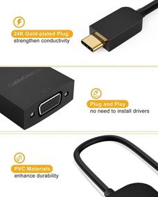 img 3 attached to 🔌 Адаптер USB C to VGA 1080P@60Hz | CableCreation Конвертер типа C (Thunderbolt 3) для MacBook Pro 2020/2018, Mac Mini, Surface Book 2, Dell XPS 13/15, iPad Pro 2020, Galaxy S20/S10