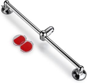 img 2 attached to 🚿 HotelSpa AquaCare Insta-mount Power Suction Stainless Steel Shower Slide Bar - Height and Angle Adjustable (24")