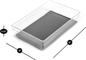 img 2 attached to 🗂️ BPA Free Smart Design Plastic Drawer Organizer with Silicone Bottoms - 9 x 6 Inch - Gray - Makeup Tray, Vanity, Utensils, Silverware Storage Bin - Kitchen