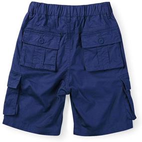 img 1 attached to 🩳 Mesinsefra Boys' Pull on Cargo Shorts & Men's Casual Elastic Waist Multi Pocket Shorts – Comfortable and Convenient Bottoms for All