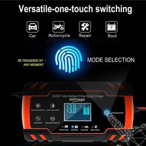 img 1 attached to 🔋 YONHAN Intelligent Car Battery Charger: 12V/8A 24V/4A with LCD, Pulse Repair - Ideal for Car, Truck, Motorcycle, Lawn Mower, Boat & More