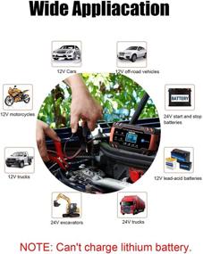 img 3 attached to 🔋 YONHAN Intelligent Car Battery Charger: 12V/8A 24V/4A with LCD, Pulse Repair - Ideal for Car, Truck, Motorcycle, Lawn Mower, Boat & More