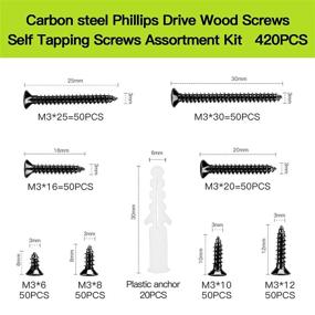 img 3 attached to 🔩 Optimal Assortment of Phillips Countersunk Self Tapping Fasteners - Time-Saving Solutions