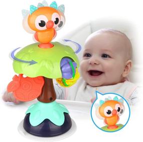 img 4 attached to 🍼 High Chair Spin Rattles by Kidpal - Suction Toys for Babies 6-12 Months, Developmental Infant Toys for 6-12 Months, Sensory Toys for Newborn Boys and Girls - Ideal Baby Gifts 6-12 Months