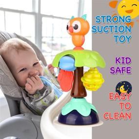 img 2 attached to 🍼 High Chair Spin Rattles by Kidpal - Suction Toys for Babies 6-12 Months, Developmental Infant Toys for 6-12 Months, Sensory Toys for Newborn Boys and Girls - Ideal Baby Gifts 6-12 Months