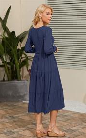 img 2 attached to Annebouti Sleeve Pleated Ruffle Smocked Women's Clothing