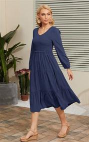 img 3 attached to Annebouti Sleeve Pleated Ruffle Smocked Women's Clothing