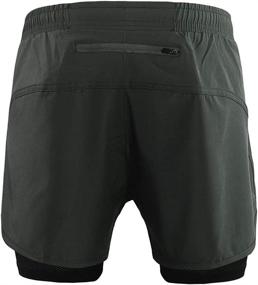 img 3 attached to 🏃 Gear Up with Lixada Men's 2-in-1 Running shorts: Quick Drying, Breathable, and Perfect for Active Training, Exercise, Jogging, and Cycling"