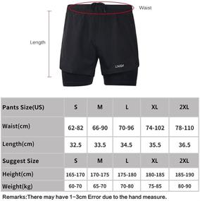 img 1 attached to 🏃 Gear Up with Lixada Men's 2-in-1 Running shorts: Quick Drying, Breathable, and Perfect for Active Training, Exercise, Jogging, and Cycling"