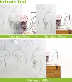 img 1 attached to 🏢 Niviy Decorative Iron Flower Static Cling Window Film for Home and Office - 17.7inch x 78.7 inch, 1 Roll