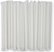 🥤 durahome clear plastic straws - 1000 pack, individually wrapped - 8 inch drinking straw, bpa free - restaurant style disposable straws, bulk set logo