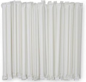 img 4 attached to 🥤 DuraHome Clear Plastic Straws - 1000 Pack, Individually Wrapped - 8 inch Drinking Straw, BPA Free - Restaurant Style Disposable Straws, Bulk Set