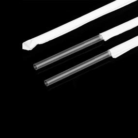 img 1 attached to 🥤 DuraHome Clear Plastic Straws - 1000 Pack, Individually Wrapped - 8 inch Drinking Straw, BPA Free - Restaurant Style Disposable Straws, Bulk Set