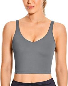 img 4 attached to CRZ YOGA Longline Wirefree Workout Women's Clothing for Lingerie, Sleep & Lounge