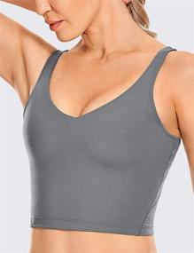 img 2 attached to CRZ YOGA Longline Wirefree Workout Women's Clothing for Lingerie, Sleep & Lounge