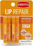 o'keeffe's unscented lip repair lip balm - twin pack stick for dry, cracked lips - clear (k0700432) logo