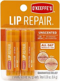 img 4 attached to O'Keeffe's Unscented Lip Repair Lip Balm - Twin Pack Stick for Dry, Cracked Lips - Clear (K0700432)