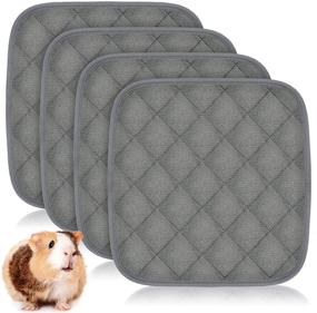 img 4 attached to 🐹 Rypet Guinea Pig Fleece Cage Liners - 4 Pack of Washable Pee Pads: Waterproof, Reusable & Non-Slip Bedding for Small Animals (12"x 12")