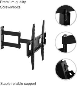 img 2 attached to 📺 ORIENTOOLS TV Wall Mount Bracket: Fits 23"-56" LED LCD Flat Screen TVs, ±15° Tilting, VESA up to 400x400mm, Full Motion Swivel Articulating Arm, Supports up to 110 lbs.