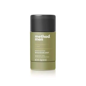 img 1 attached to Method Men Bergamot + Lime Aluminum-Free Deodorant 2.65 oz (Pack of 2): Long-Lasting Odor Protection with Refreshing Citrus Scent