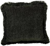 🛋️ brentwood trieste 18x18 fringe chenille pillow, moss - luxurious home decor accent with tassel trim логотип