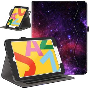 img 4 attached to 📱 Retear Case for New iPad (2021/2020/2019 Model, 9/8/7 Generation) 10.2 Inch: 360 Degree Rotating Smart PU Leather Stand Apple Cover with Auto Wake/Sleep - Reviews & Features