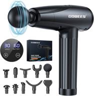 💆 gobees deep tissue massage gun, percussion muscle massager with 30 speeds - quiet handheld massager for muscles, neck, back, shoulder, leg - includes 10 heads & lcd touch screen logo