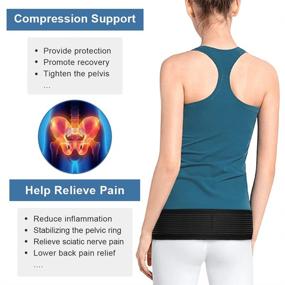 img 3 attached to Sacroiliac Hip Belt for Women and Men with Double-Layer Elastic Straps - Support for SI Joint, Sciatica, Pelvis, Lumbar Pain Relief