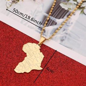 img 3 attached to 🌍 Stainless Steel Map of Africa Pendant Necklace: Stylish African Jewelry for Men and Women