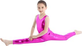 img 2 attached to Agoky Metallic Gymnastics Leotard Jumpsuit Sports & Fitness for Other Sports