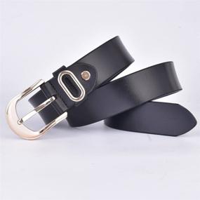 img 1 attached to 👖 Talleffort Women's Jeans Genuine Cowhide Leather Belts - Stylish Wide Belts for Women