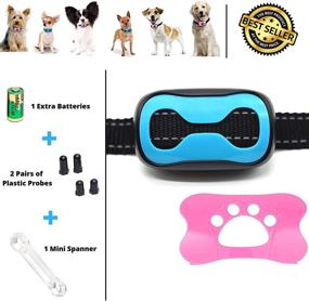 img 3 attached to 🐶 Global Way Humane Anti Barking Collar: Rechargeable Vibrating Collar to Stop Barking for Dogs - Adjustable Vibration Intensities, Small-Medium-Large