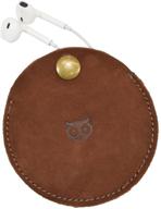 🎧 hide & drink portable headphone leather case: swayze suede; ideal earbuds pouch & cable organizer for tech storage logo