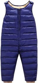 img 3 attached to 🍒 Happy Cherry Boys' Toddler Classic Snow Bib Ski Snowsuit - Diaper Changes Made Easy, Ages 6 Months-3 Years