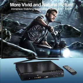 img 2 attached to Gueray DVD Player - Region Free DVD Player for TV with Remote Control, HDMI-Compatible/Full HD 1080p/AV Output/USB 2.0/Double MIC Port, Compact DVD Player for Home - Upgraded CD DVD Disc Player