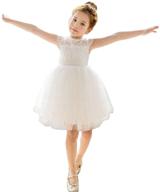 little girl lace flower dresses for wedding party, easter & 👧 first communion - sizes 2t to 12 years old by bow dream logo