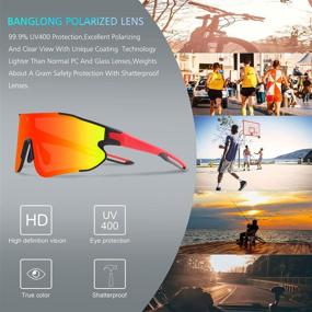 img 3 attached to 🕶️ BangLong Polarized Sports Sunglasses: Versatile Eyewear for Men & Women - Ideal for Running, Golf, Fishing, and Cycling with 3 Interchangeable Lenses