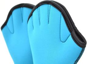 img 2 attached to 🏊 Enhance Your Swimming Technique with Orchidtent Training Swim Gloves: Water-resistant Fin Hand Glove Fingerless Webbed Flippers Paddle Swim Force Gloves