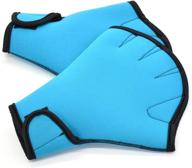 🏊 enhance your swimming technique with orchidtent training swim gloves: water-resistant fin hand glove fingerless webbed flippers paddle swim force gloves logo